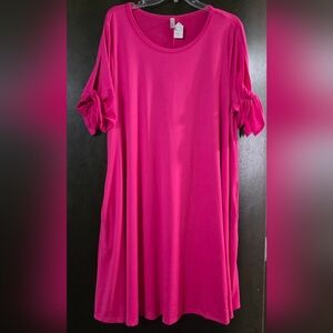 Melon Brand Pink T-shirt Midi Dress Women's Size 3X